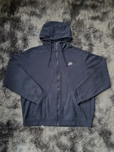Polerón con capucha Nike azul oscuro - miniatura 1