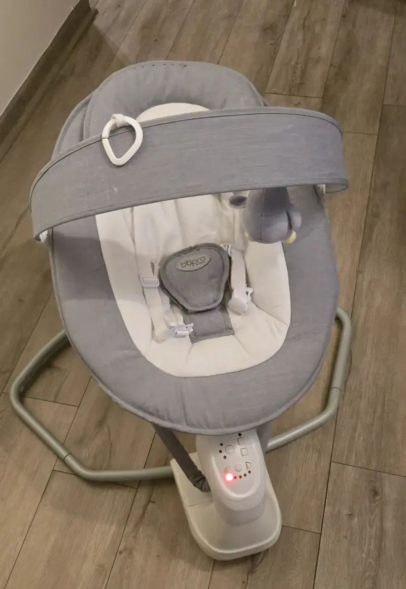 Silla mecedora para bebé BBpro gris - 1