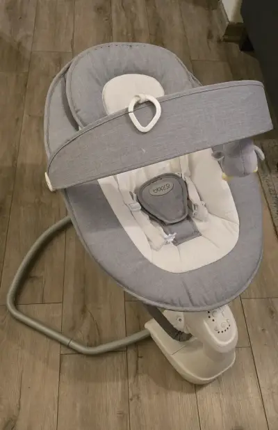 Silla mecedora para bebé BBpro gris - miniatura 3
