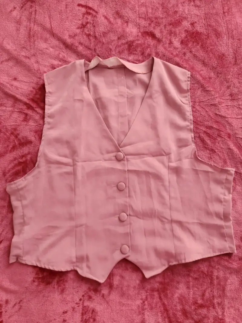 Chaleco sin mangas rosa para mujer - 1