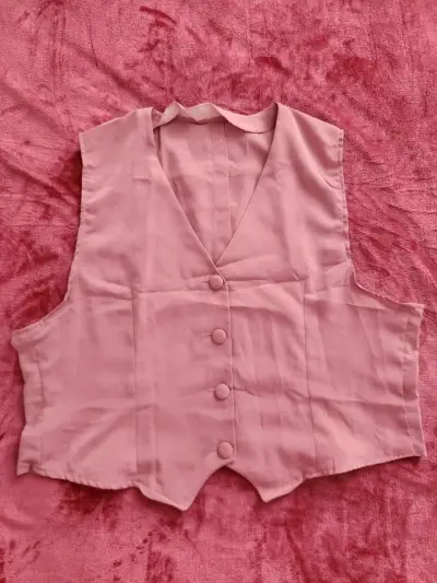 Chaleco sin mangas rosa para mujer - miniatura 1