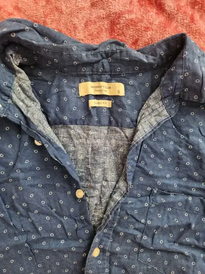 Camisa azul de lunares University Club - miniatura 3