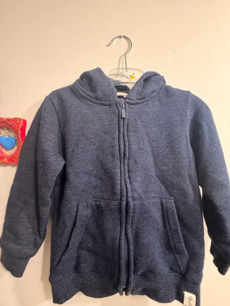 Polerón con capucha gris para niños - 5