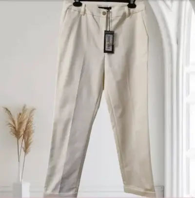 Pantalones color crudo de vestir para mujer Liola - miniatura 1