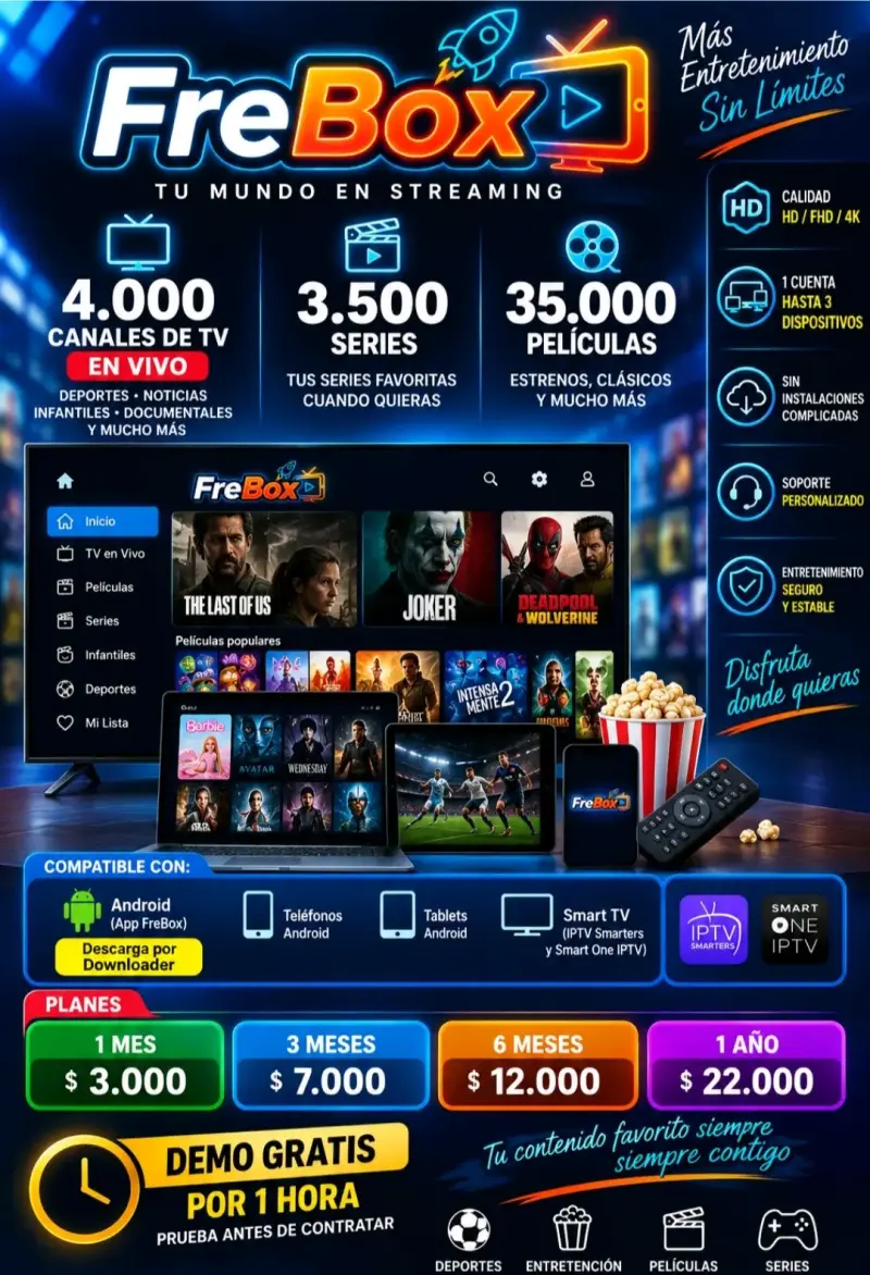Servicio de Streaming FreBox con 4000 canales
