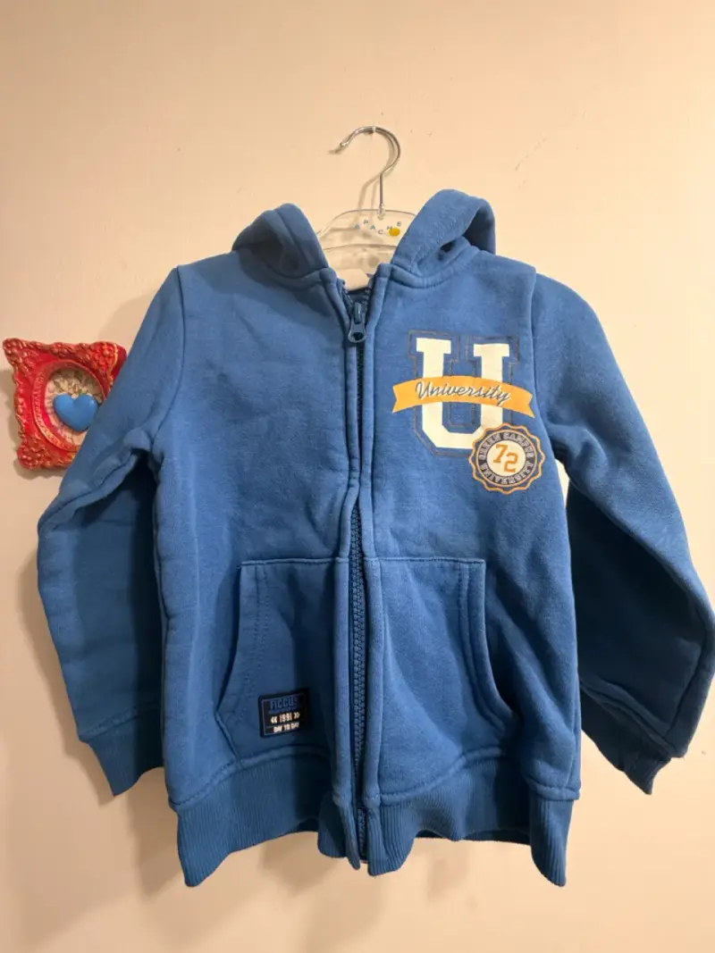 Polerón azul con capucha para niños Ficcus - 1