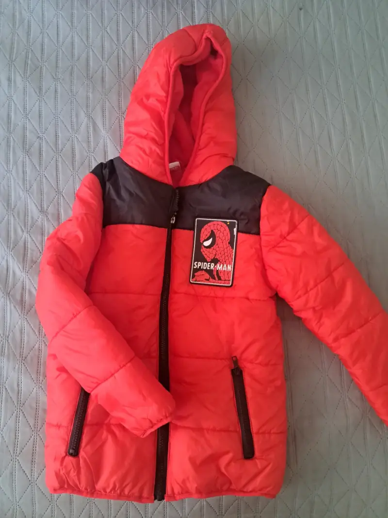 Chaqueta infantil Spiderman roja con capucha - 1