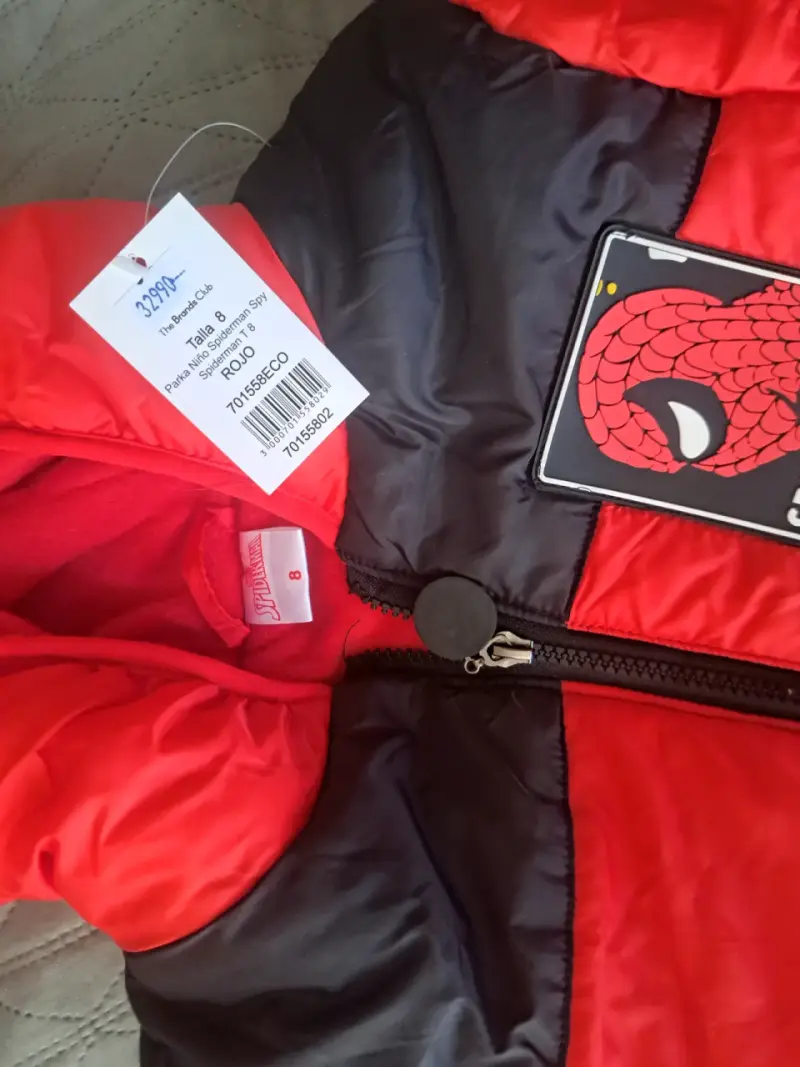 Chaqueta infantil Spiderman roja con capucha - 2