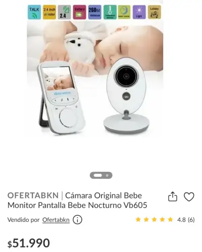 Monitor digital portátil para bebé Bebesit blanco - miniatura 2