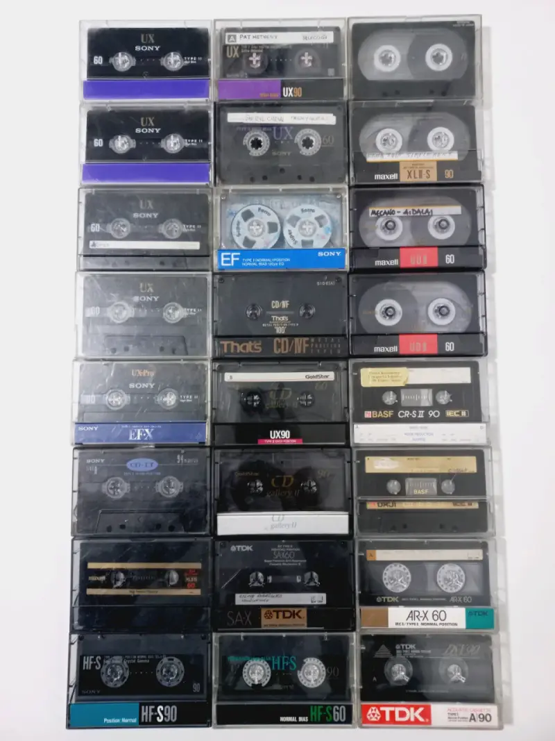 Lote de cassettes Tipo I,ll,IV y reel to reel