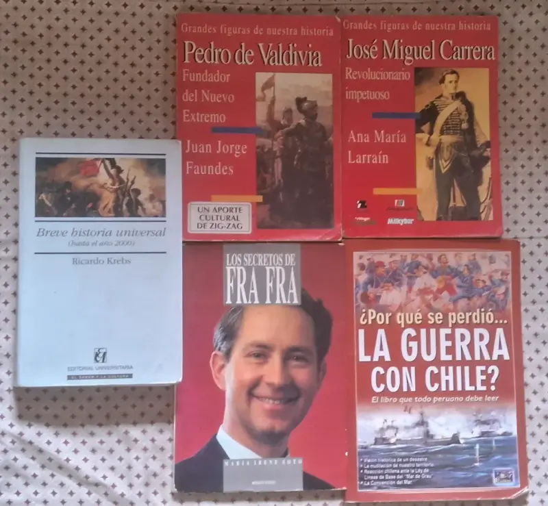 Lote de libros de historia chilena y universal