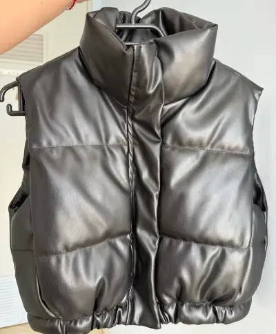 Chaleco Puffa eco cueroacolchado negro Opposite XS - miniatura 1