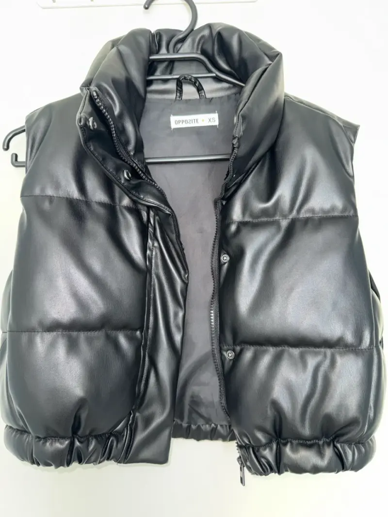 Chaleco Puffa eco cueroacolchado negro Opposite XS - 2