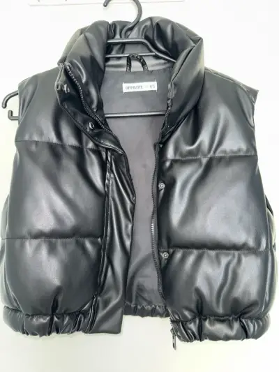 Chaleco Puffa eco cueroacolchado negro Opposite XS - miniatura 2