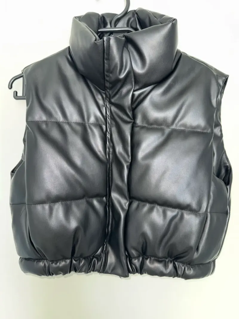 Chaleco Puffa eco cueroacolchado negro Opposite XS - 4
