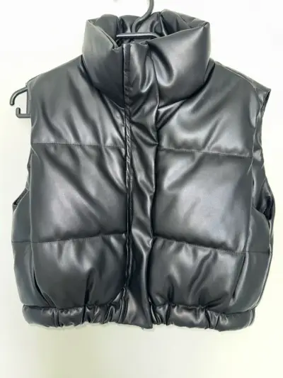 Chaleco Puffa eco cueroacolchado negro Opposite XS - miniatura 4