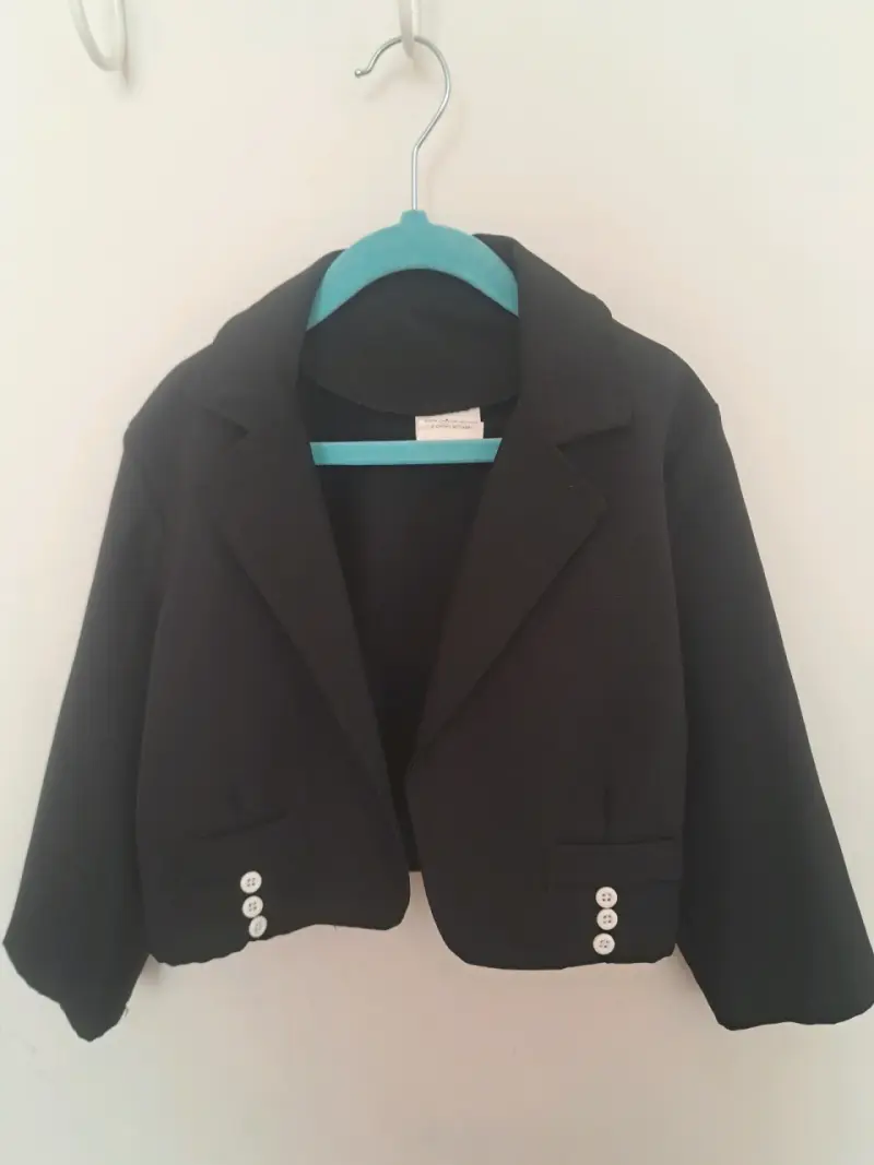 Traje de huaso negro con pantalón a rayas - 2