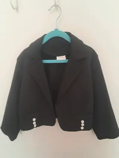 Traje de huaso negro con pantalón a rayas - miniatura 2