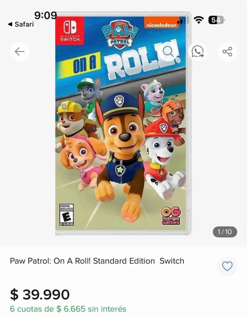 Juego Nintendo Switch Paw Patrol: On A Roll - 1
