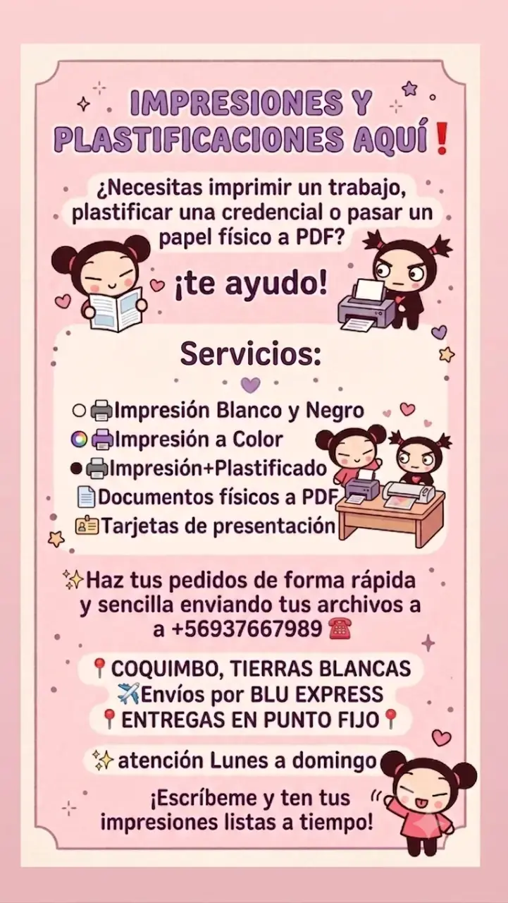 Servicio de Impresiones y Plastificaciones en Coquimbo - 1