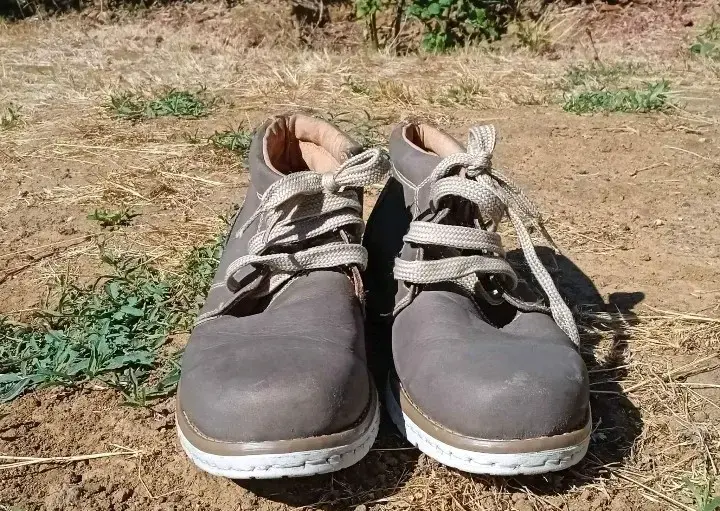 Botines de cuero gris para hombre - 2