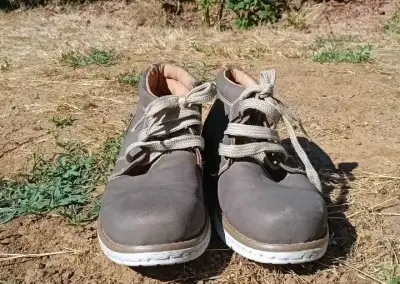 Botines de cuero gris para hombre - miniatura 2