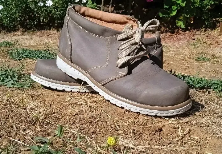 Botines de cuero gris para hombre - 3
