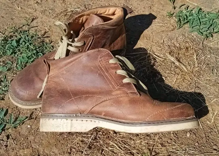 Botines de cuero marrón para hombre en buen estado - 3