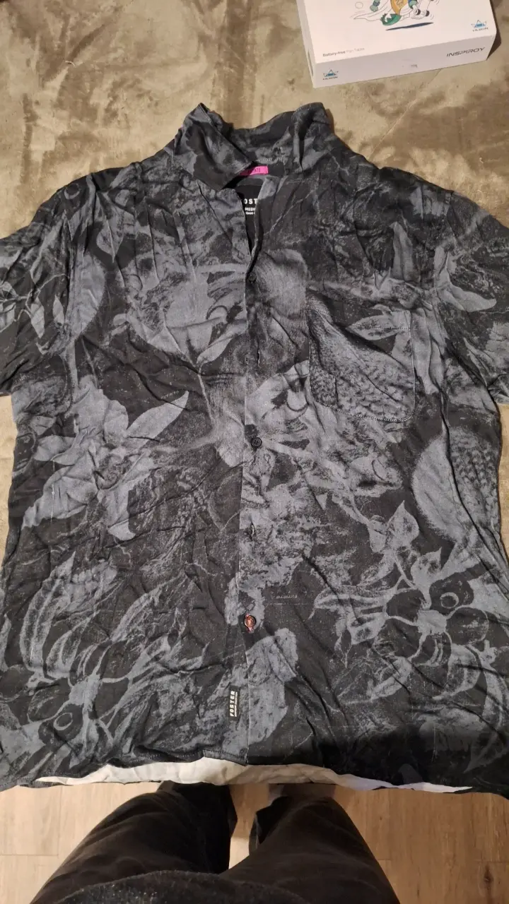 Camisa estampada negra Foster para hombre - 1