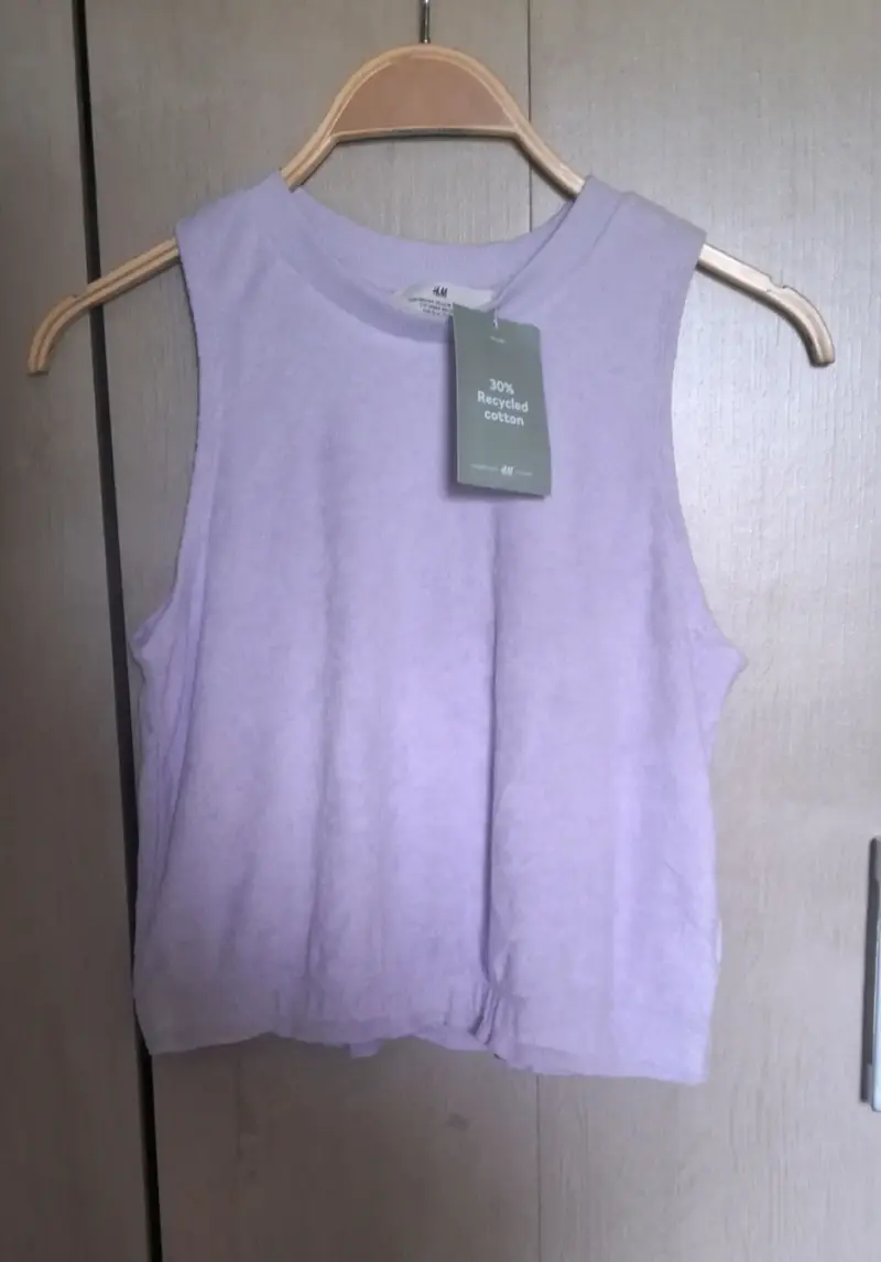 Polera sin mangas lila H&M - 1