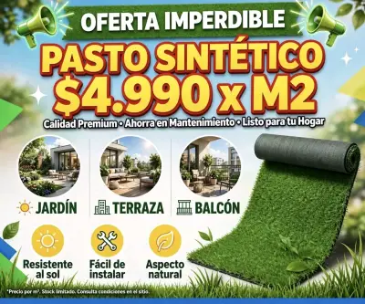 Césped Sintético Verde 1x1m2 Natural - miniatura 2