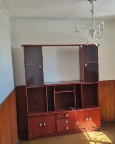 Mueble de Entretenimiento de Madera con Almacenamiento - miniatura 2