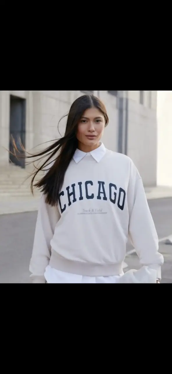 Polerón H&M con estampado Chicago - 1