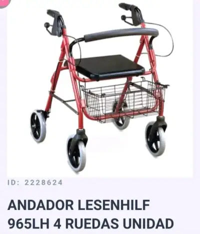 Andador Lesenhilf 4 Ruedas con Asiento - miniatura 1