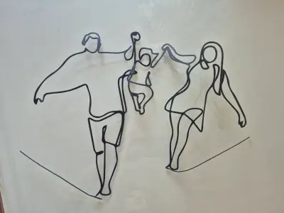 Decoración de pared en fierro diseño familiar - miniatura 2