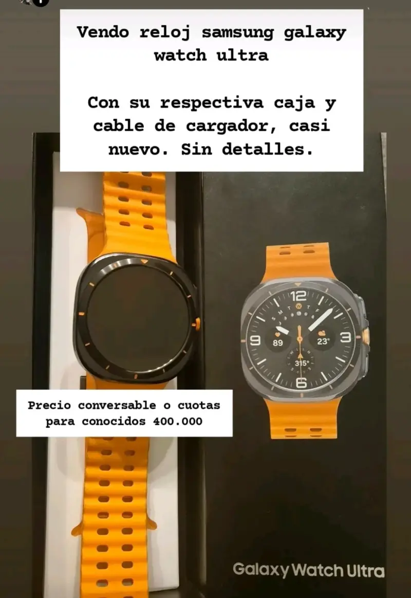 Reloj Samsung Galaxy Watch Ultra Correa Naranja