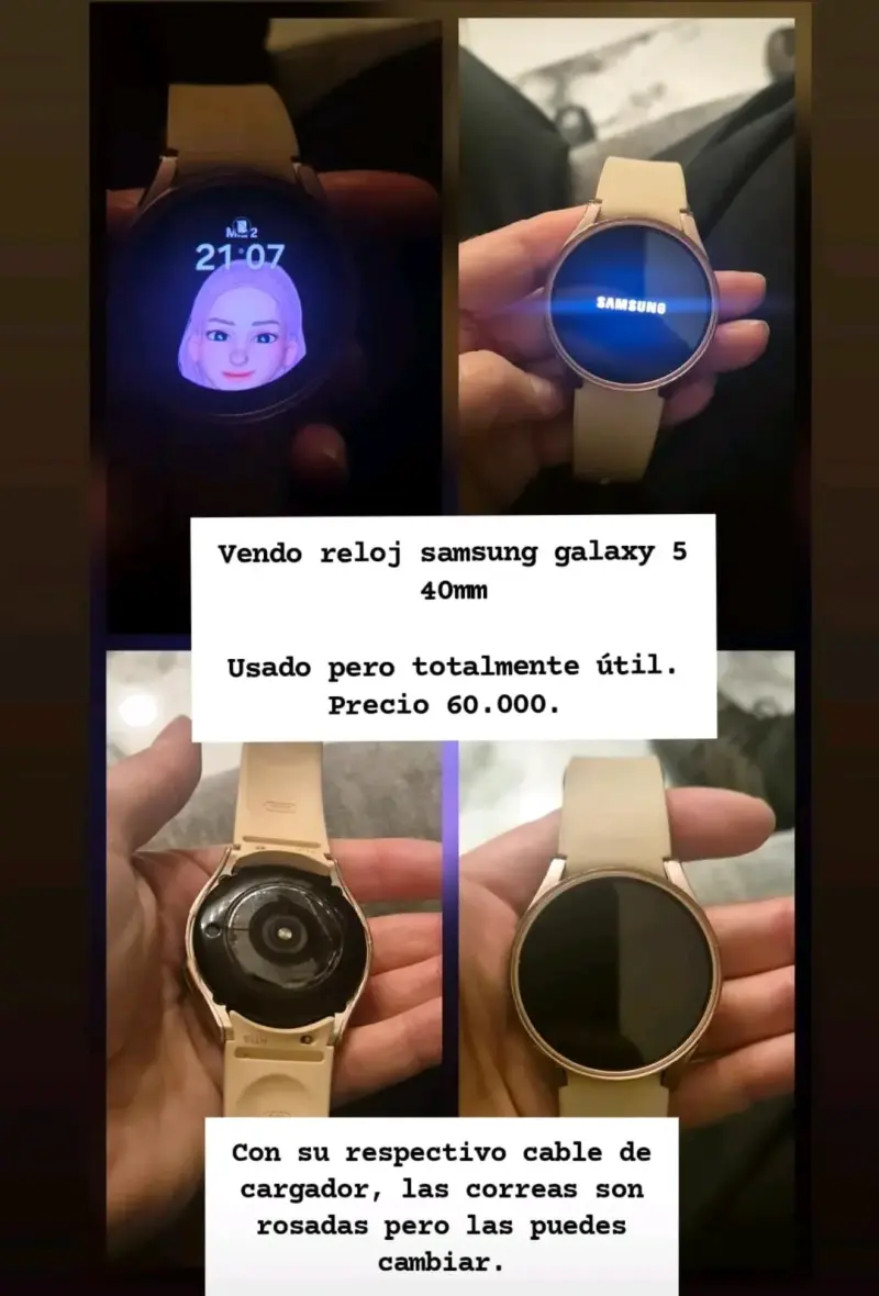 Reloj Samsung Galaxy 5 40mm con Correa Rosada