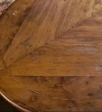 Mesa de comedor de madera vintage Luis XVI - miniatura 2