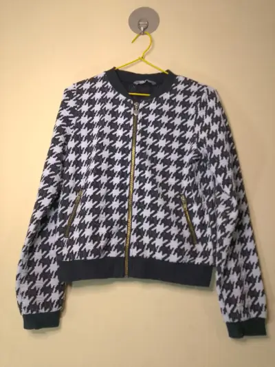 Chaqueta de punto con diseño pata de gallo - miniatura 1