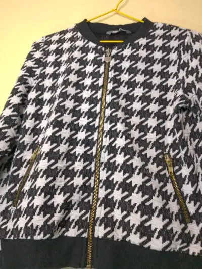 Chaqueta de punto con diseño pata de gallo - miniatura 2