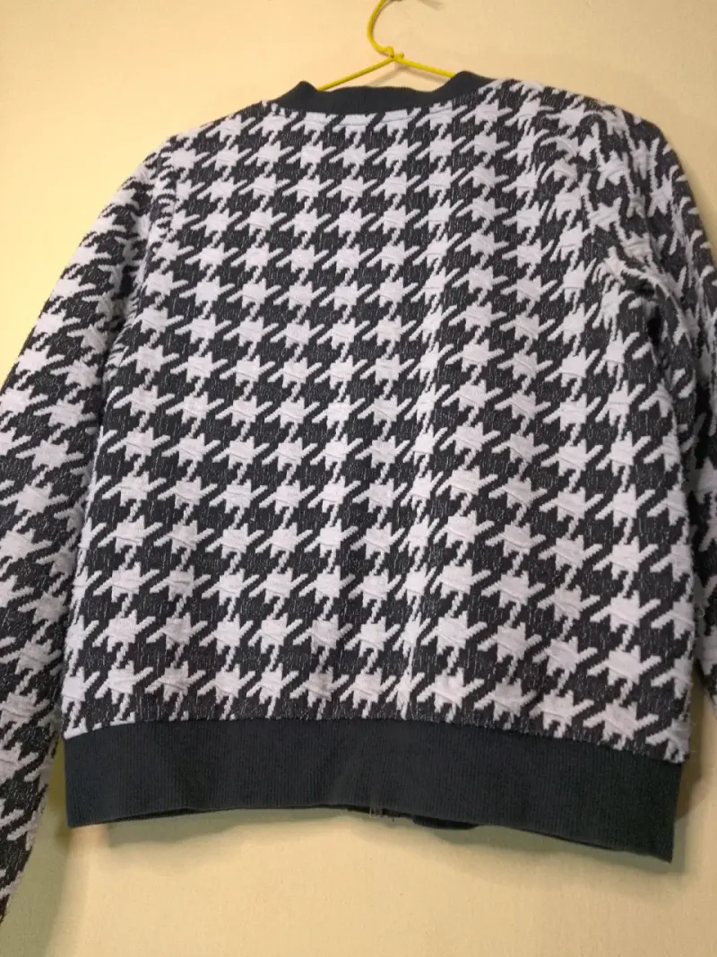 Chaqueta de punto con diseño pata de gallo - 4