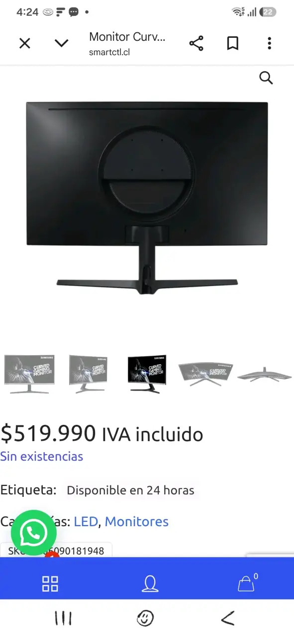 Monitor Curvo Samsung 27 pulgadas - 3