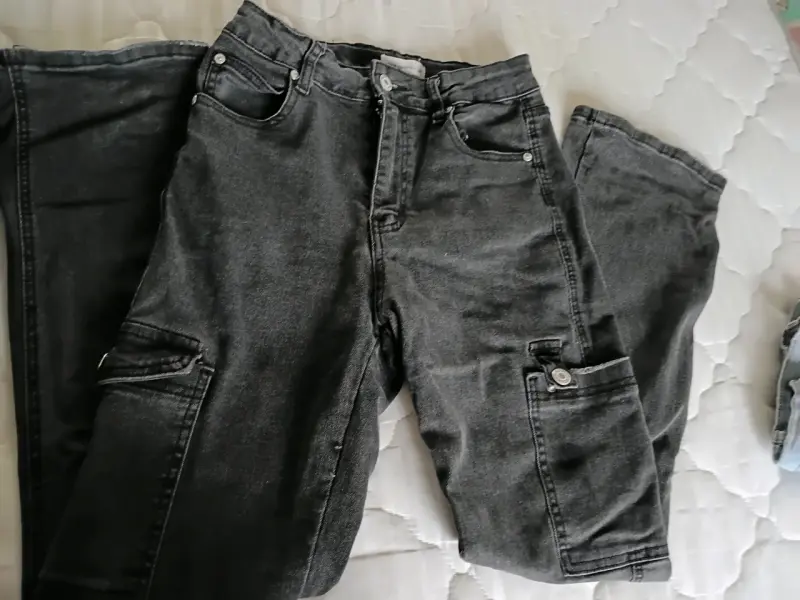 Pantalones cargo gris oscuro para Niña talla 16