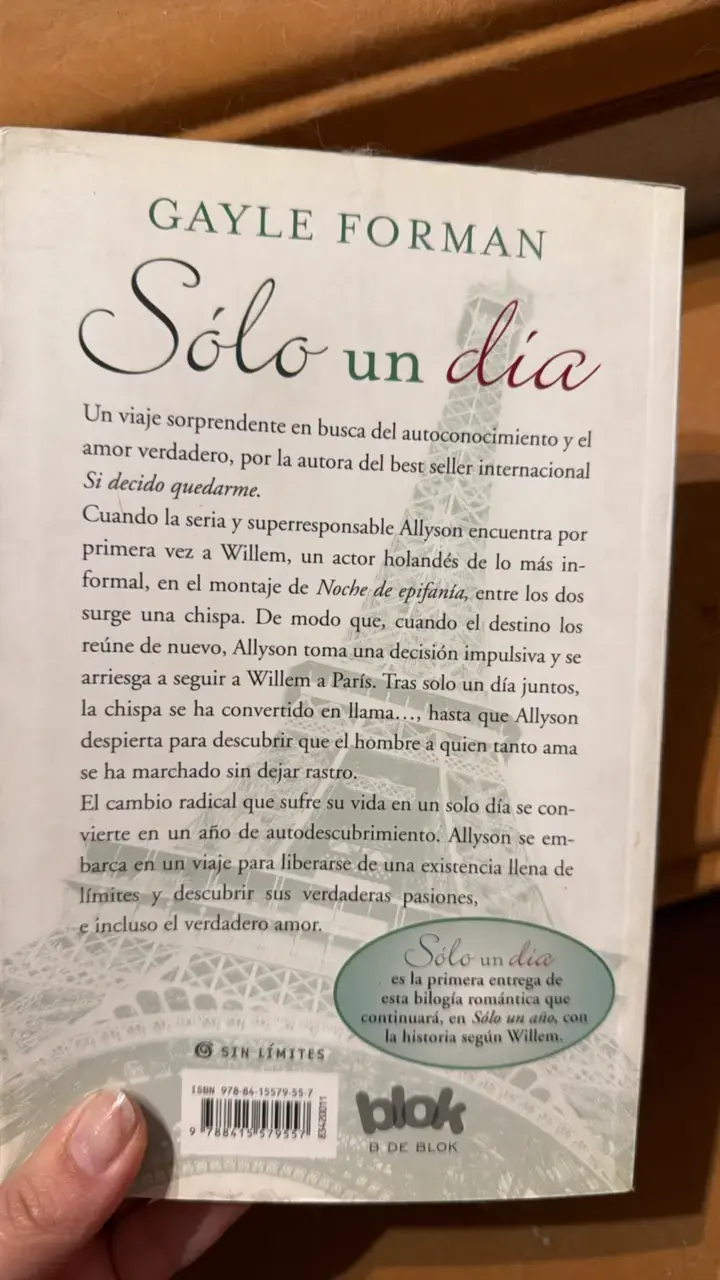Libro 'Sólo un día' de Gayle Forman - 2