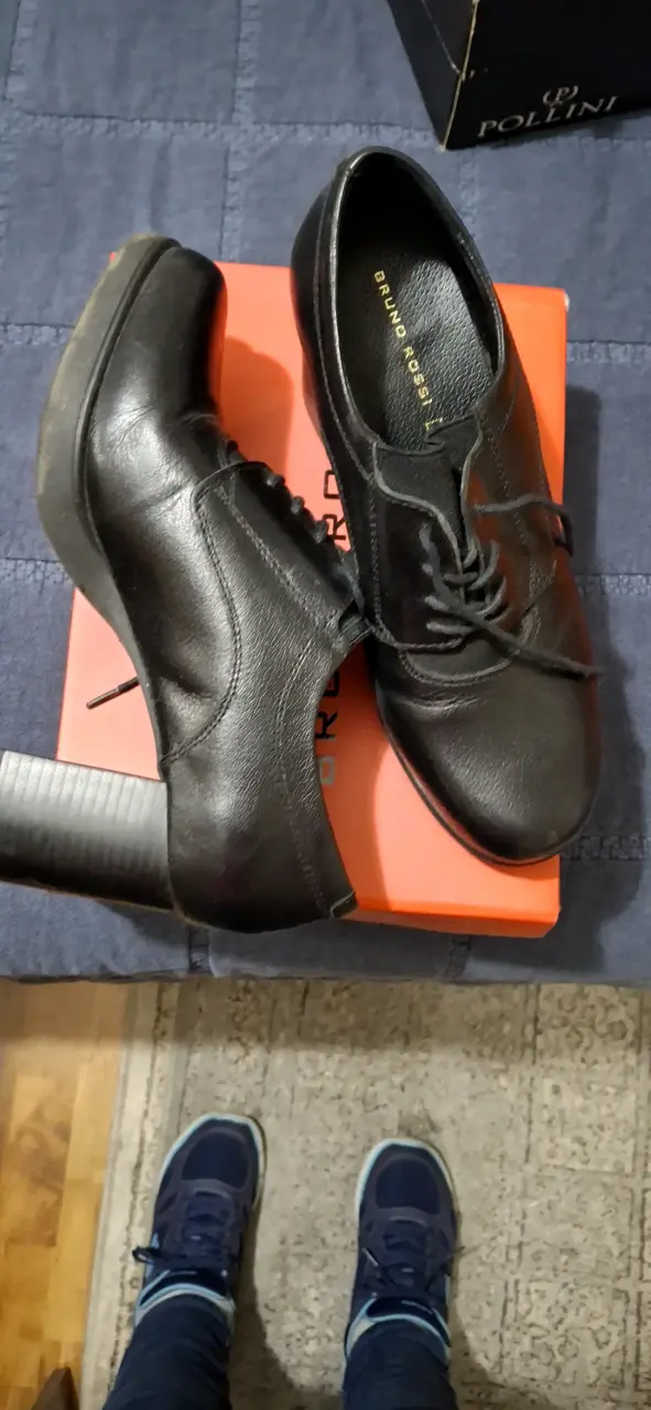 Botas de cuero marrón con tacón alto - 4