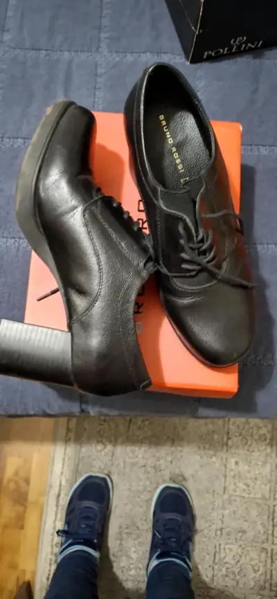 Botas de cuero marrón con tacón alto - miniatura 4