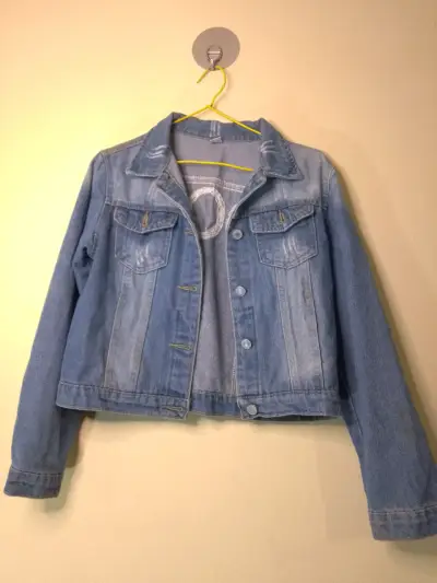 Chaqueta de mezclilla azul con diseño 'DOG' - miniatura 1