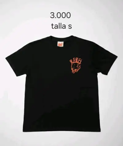 Polera negra Rebel con diseño de calavera - miniatura 1