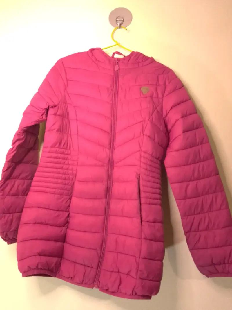 Chaqueta acolchada fucsia para mujer - 1