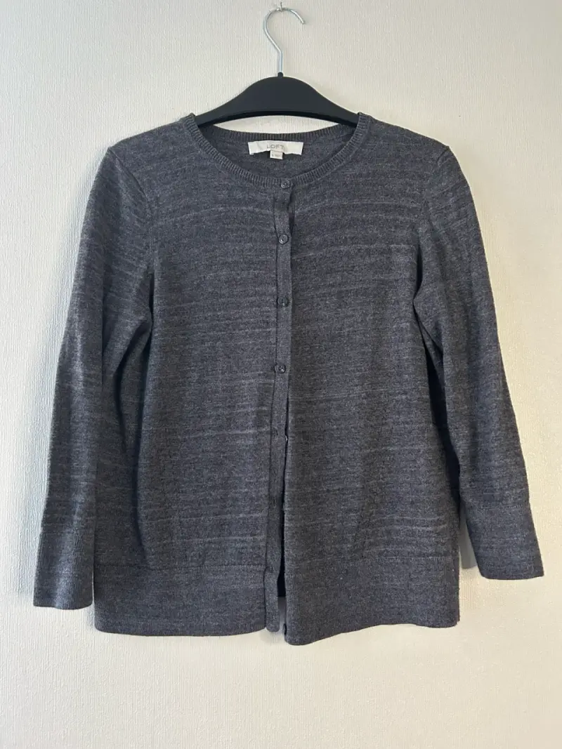 Cardigan gris de lana marca LOFT talla M - 1